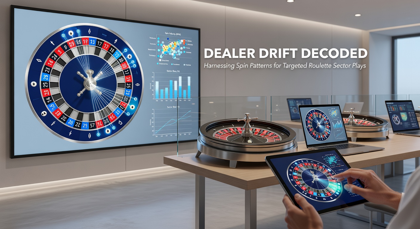 Roulette wheel diagram illustrating targeted sector bets based on dealer spin drift patterns, with marked clusters and prediction arcs