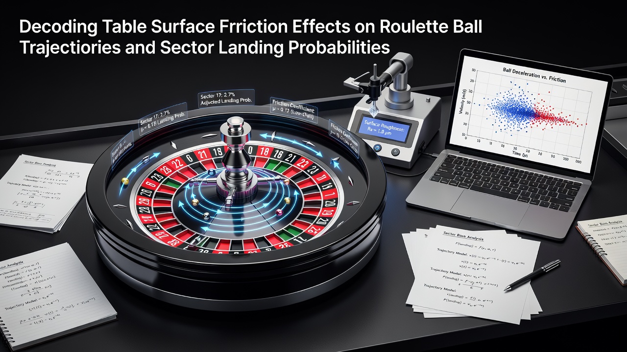 Roulette wheel close-up showing table surface texture and ball contact point