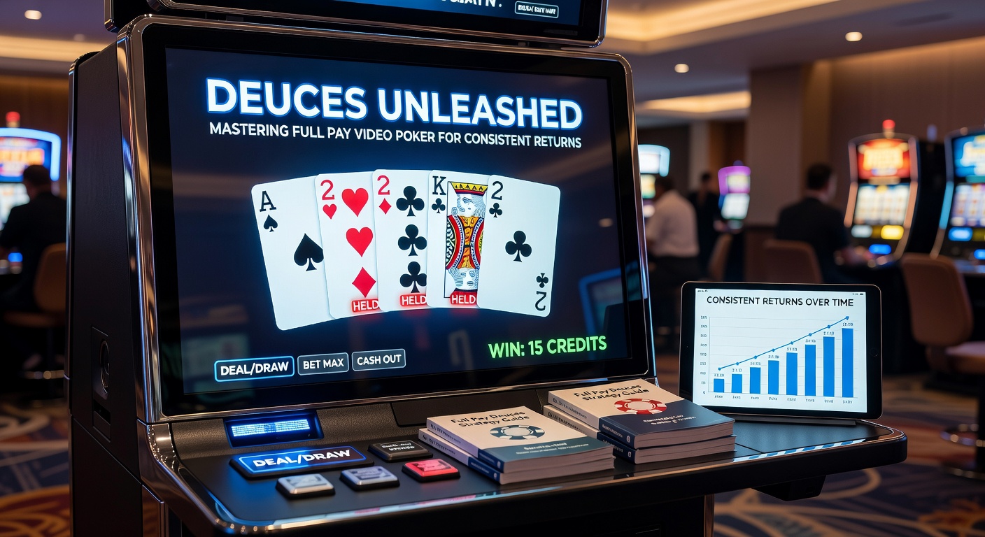 Close-up of a strategy chart for Deuces Wild video poker, highlighting hold decisions for various hand combinations with deuces