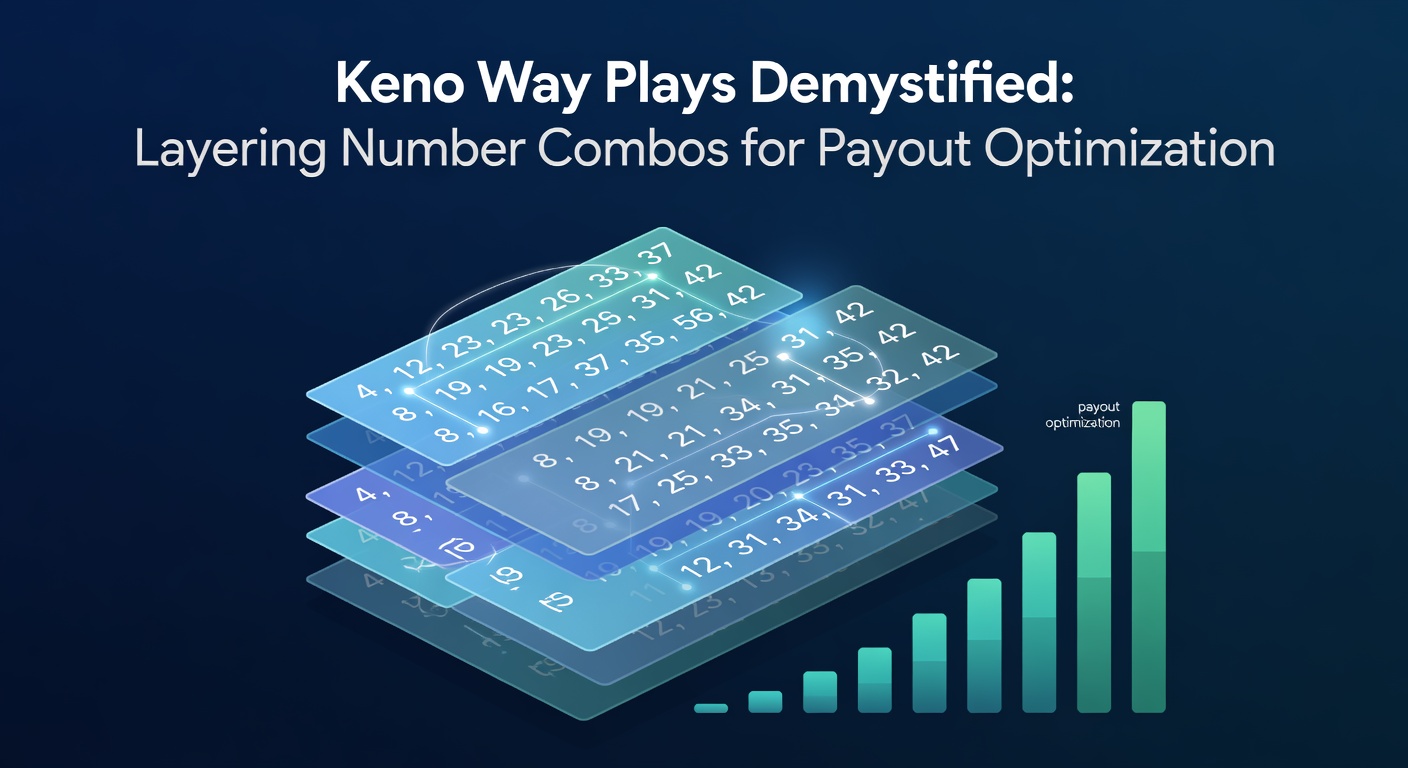 Close-up of a Keno way ticket showing multiple layered number combinations and payout multipliers