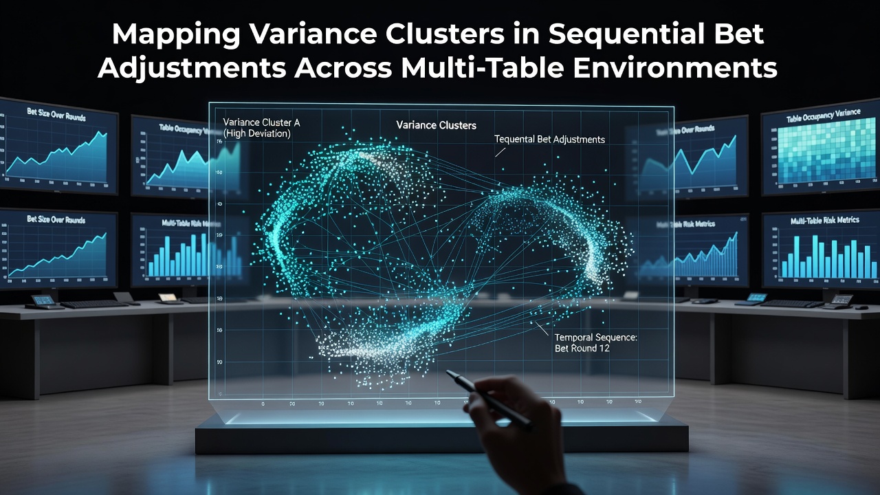 Visualization of variance clusters mapped across multiple gaming tables showing sequential bet adjustment patterns