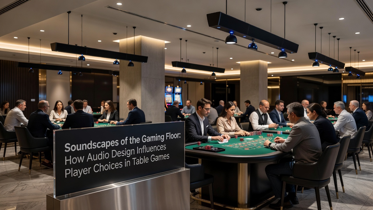 Close-up of table game audio technology and player interactions